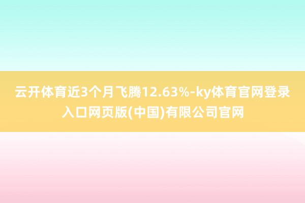 云开体育近3个月飞腾12.63%-ky体育官网登录入口网页版(中国)有限公司官网