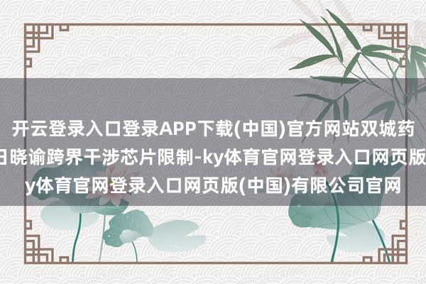 开云登录入口登录APP下载(中国)官方网站双城药业在2024年8月27日晓谕跨界干涉芯片限制-ky体育官网登录入口网页版(中国)有限公司官网